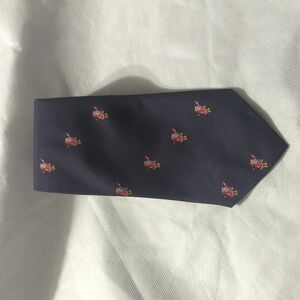 Vintage Black with Red and White Santa Claus Christmas Holiday Neck Tie